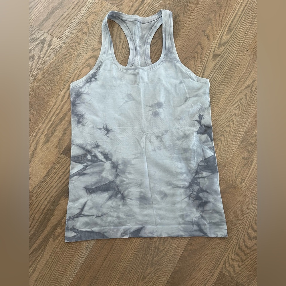 Gray Tie-Dye Women's Tank Top